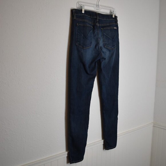 Hudson Krista Super Skinny Sz 31 Distressed 5 Pocket Dark Wash Denim Pants Jeans - Picture 4 of 16